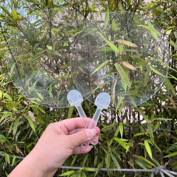 Plast Transparent Tom Fläkt Barn DIY Scenföreställning H A3