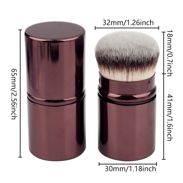 1 Stk Retractable Brush Retractable Foundation Powde Makeup Brush