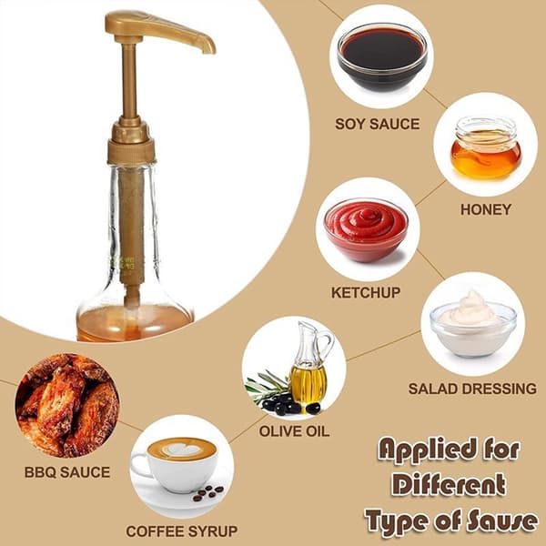 750 ml kaffesirapsdispenser, multifunktionell honungssås ketchup Gold