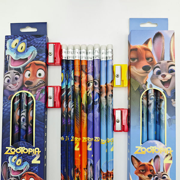 Tecknad Zootopia 2 Boxade Pennor Skolmaterial Kontorsmaterial Random