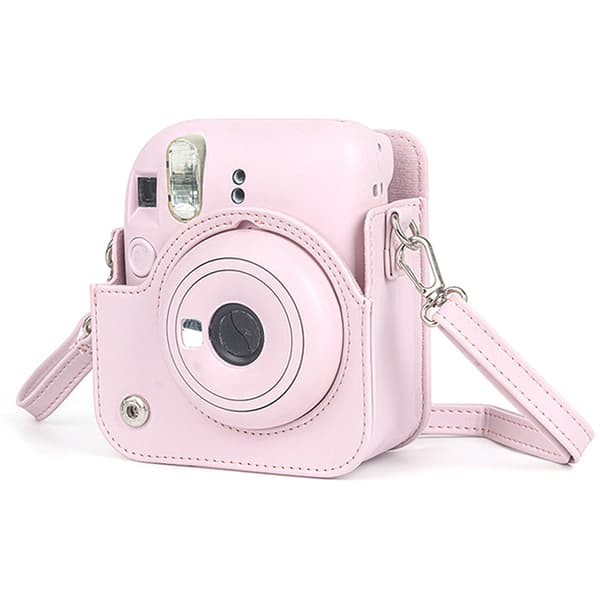 För Instax Mini 12 Case PU Case Trave Bag Blue