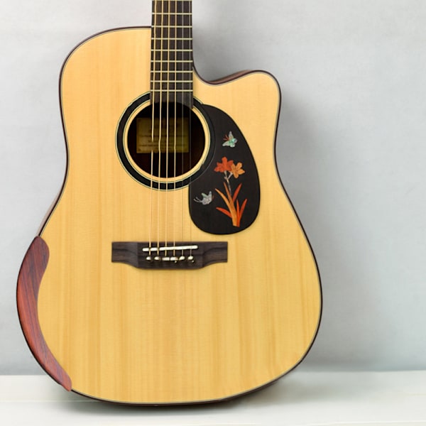 Redwood/Rosenwood/Ebony Figured Solid Gitarrarmstöd Gitarr Par Ebony
