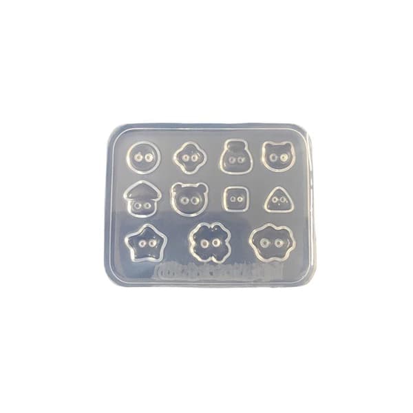 Silikon Nail Art Form e Tecknade Knappmönster Non Stick Surf