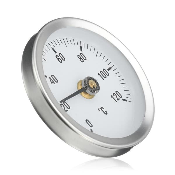 0-120℃ Rustfritt stål klemrørtermometer på 63 mm metall 1Pc