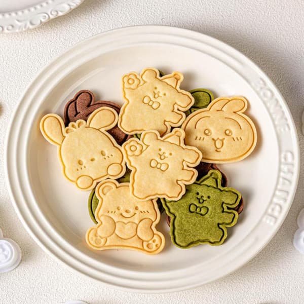 Cookie ter Biscuit DIY 3D Bageform Fisk Blomst Usagi Pochacc 6