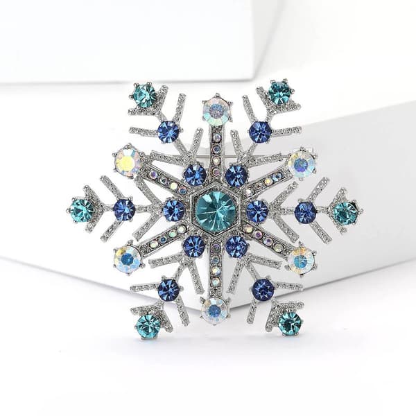 Mode Lyx Strass Snöflinga Broscher För Kvinnor Kläder A1
