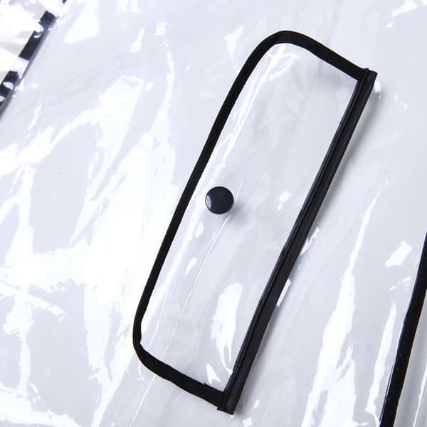 Gennemsigtig PVC Lang Regnfrakke Regnponcho Kvinder Mænd Mode Ra A2