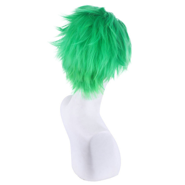 Anime ONE PIECE Slicked-back grønn parykk Short Layer Roronoa Zoro