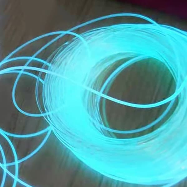 5M Gjennomsiktig Sideglød Plast PMMA Fiberoptisk Kabel Solid C A2