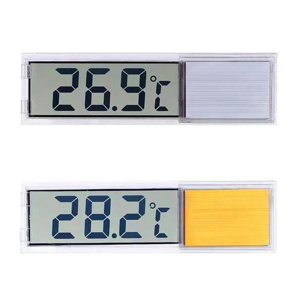 Vanntett Akvarietermometer 3D Digital LCD Elektronisk Fisk Gold