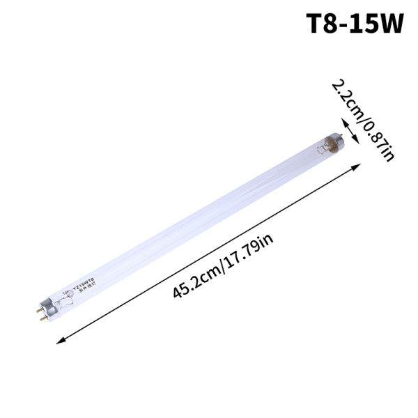 10/15/18W ultrafiolette lamper Ultrafiolett vannsterilisatorpære 15W