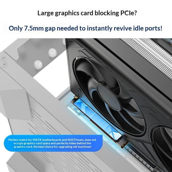 1 kpl PCIe Gen4 X1 - M2 NVMe SSD -sovitinkortti 16 Gbps suurnopeus A1