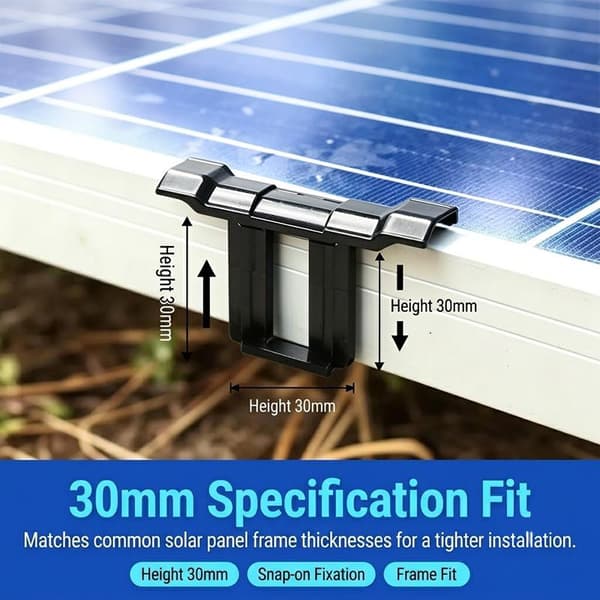 10 stk. solpaneldrænklips PC-materiale til PV-moduler 30MM