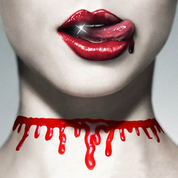 Halloween dekoration Horror Blood Drip Halskæde Blood Vampire