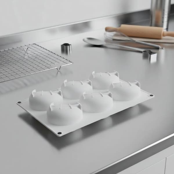 3D Mango Silikon Kakeformer Fest Bakverk Fruktmousse White