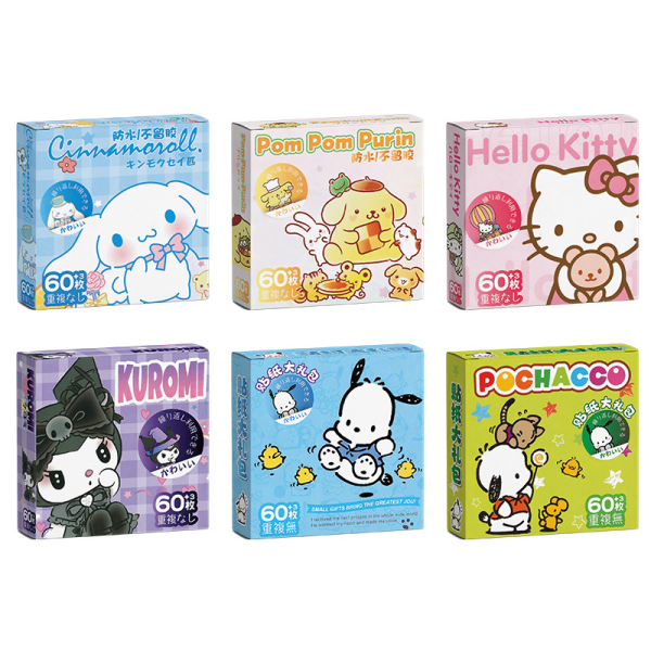 Cinnamoroll Sticker och Kuromi Pompompurin Cartoon Bagage Deskto A5