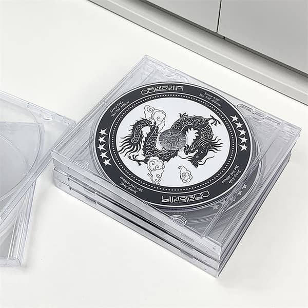 1 stk. Disk CD oppbevaringsboks Transparent plast DVD-etui Multifunksjonell Clear