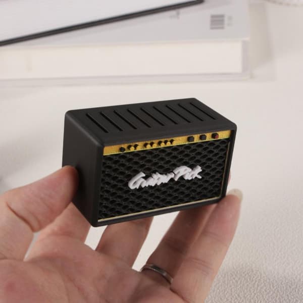Gitarrplektrumhållare 3D-printad förstärkare Gitarrplektrumhållare Box Organ D