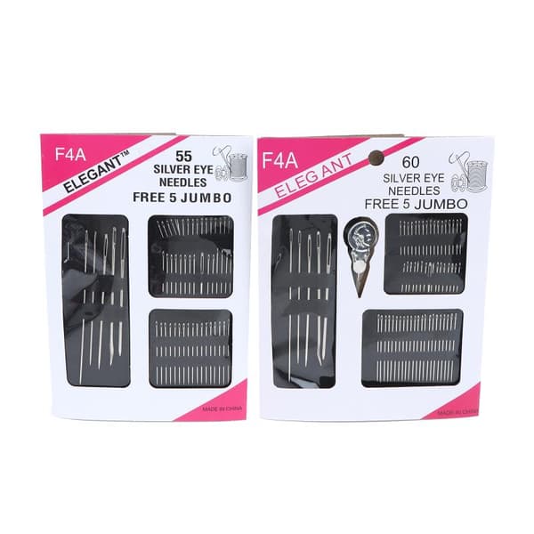 Rustfrit Stål Store Øje Håndsyning Nåle Sæt Til Syning Broderi 55Pcs