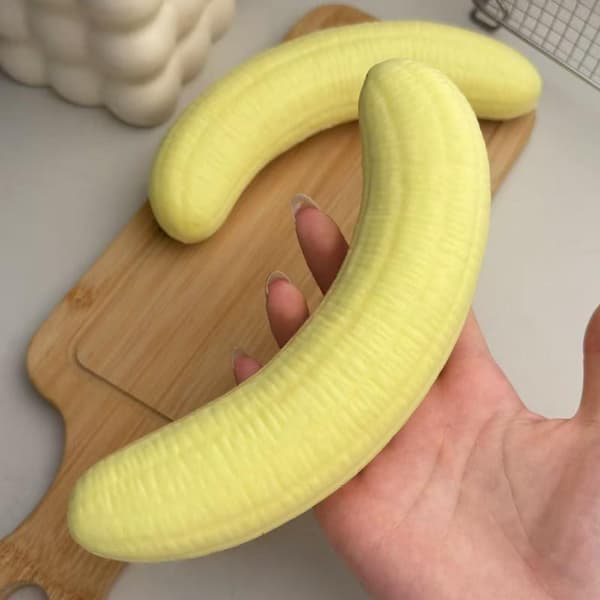 Bananmassa Leksak PU Långsam Återhämtning Sensorisk Fidgetboll för Vuxna