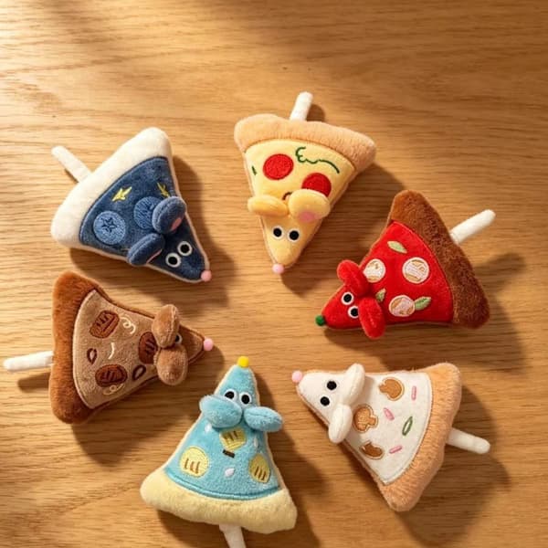 e Pizza Hiiri Pehmo Avaimenperä Luova Pehmolelu Laukun Riipus A2