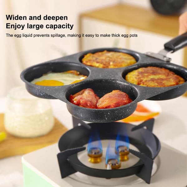 Egg Burger Stekepanne Trehåndtak Nonstick Husholdningsuniversa A2