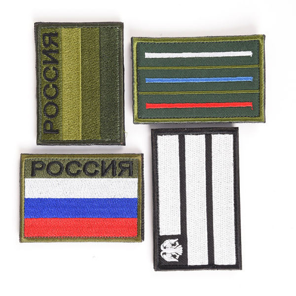 Russland flagg brodert merke militær taktisk ryggsekk patch A