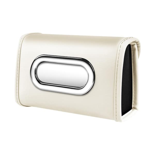 Bilvevboksholder PU-skinn Bilens midtkonsoll armlene serviett Beige