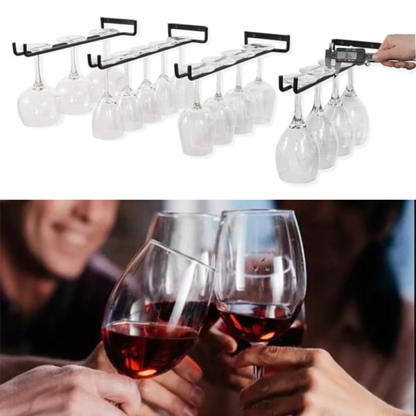 1st 30cm Stemware Vinglasställ Väggmonterbart smidesjärn