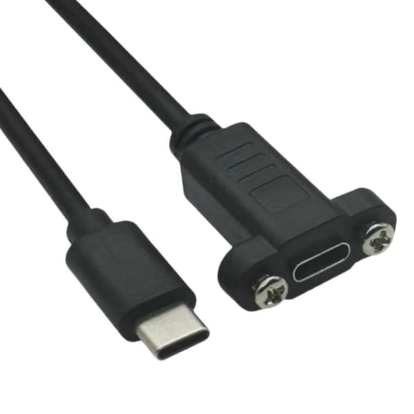 1 st. panelmonterad USB-C-förlängningskabel med skruv A4
