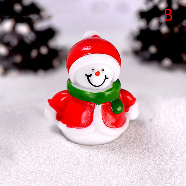 Julenissen Snowman DIY miniatyrfigur Xmas Garden Decor Mi B