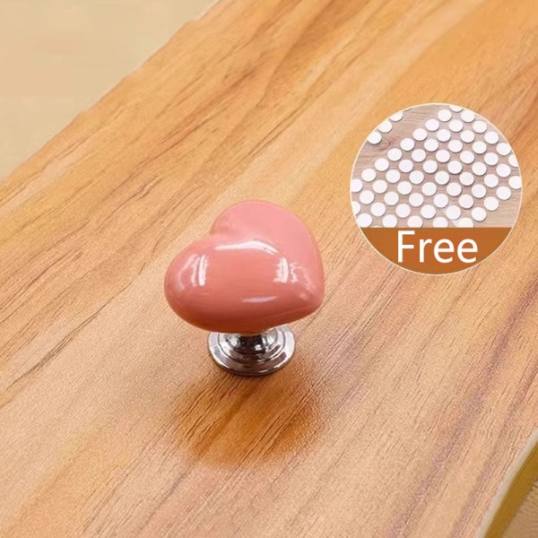 Håndtak Toalett Trykkknapp Hjerteformet trykktank-trykkbryter Pink