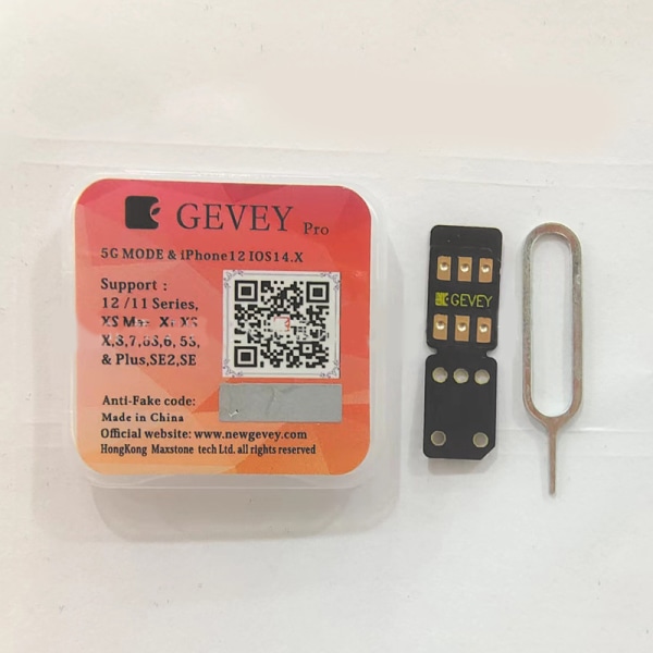 1st Gevey PRO upplåsningskort klistermärke för iphone 6s-7-8-X-XSM-11
