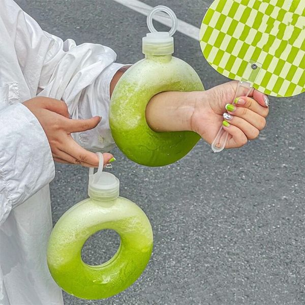500 ml Summer Cartoon Donut Sippy Kettle vesipullo Outdoor S A