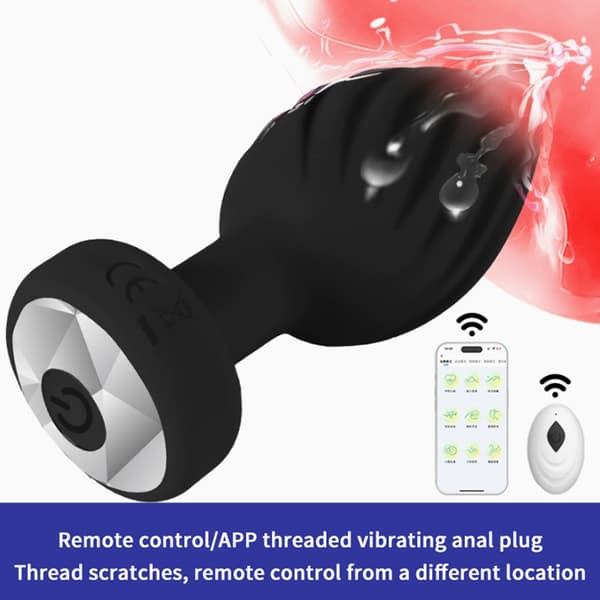 Trådløs kontrol anal vibrator butt plug elektrisk prostatamassage White