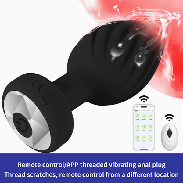 Trådlös kontroll analvibrator butt plug elektrisk prostatamassage White