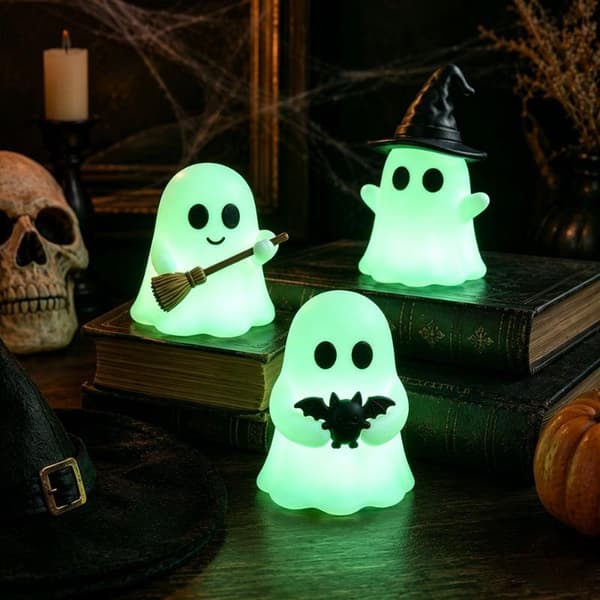 1/3 kpl Halloween valaiseva miniaavepatsas, hehkuu pimeässä A1