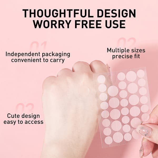 MOIKA Bumsplaster Akne Usynlig Aknefjernelse Concealer Ansigt S 36pcs