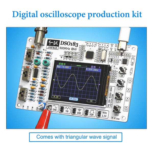 DSO183 DC 5V DIY digitaalinen oskilloskooppisarja 0-500kHz oskilloskooppi B