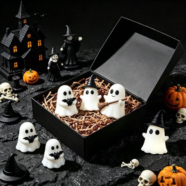 1/3 kpl Halloween valaiseva miniaavepatsas, hehkuu pimeässä A4
