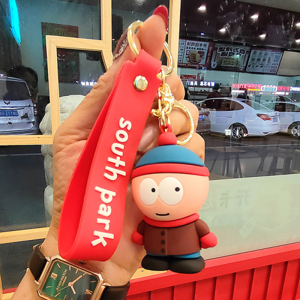 South Park Dolls Keychain e Cartoon Car Key Ring Pendant School A2