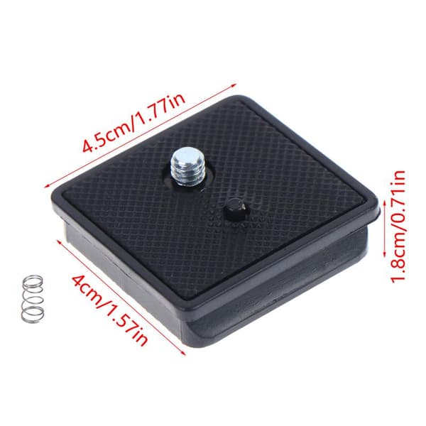 ABS Metal Kamera Quick Release Plade Stativmonteringsadapter 1/4 tomme