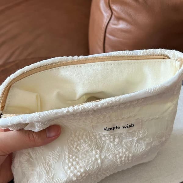 Vintage Blommig Damplånbok - Elegant Kosmetikväska C