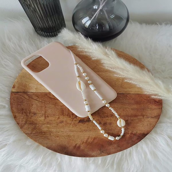 Mobile Phone Lanyard Imitation Pearl Shell Five-Spiss Star Le A3