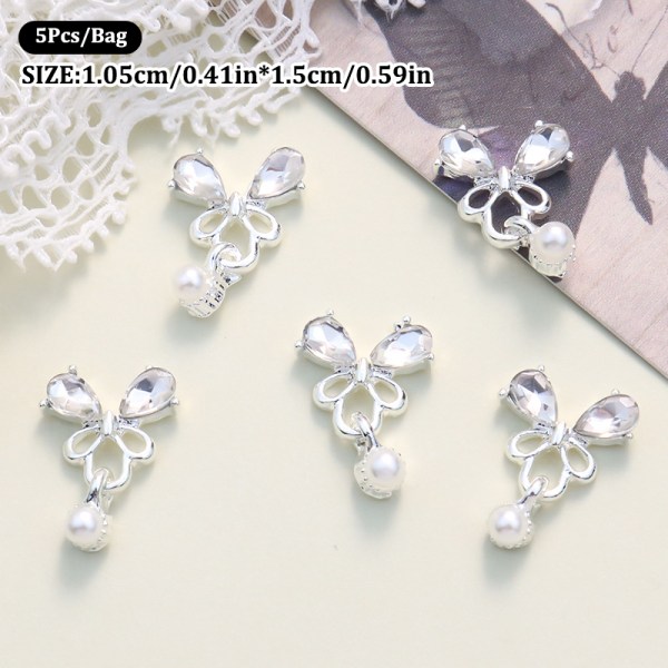 5 kpl Nail Diamond Nail Art Decor Pearl Riipus Diamond Nail Dri A2