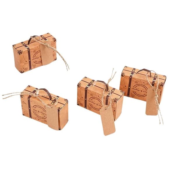 10 st mini resväska godisask papperschoklad presentask P 10pcs