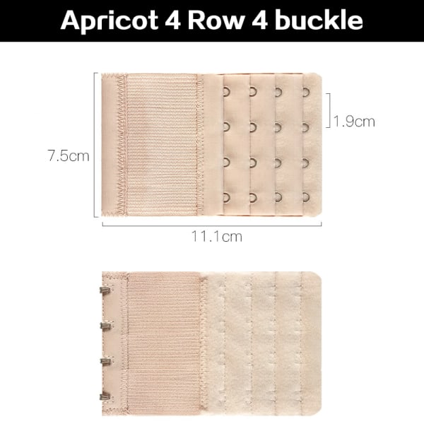 Kvinder BH Extenders Strap Extenders Spænder Elastic Extender Br 8(4R4H apricot)