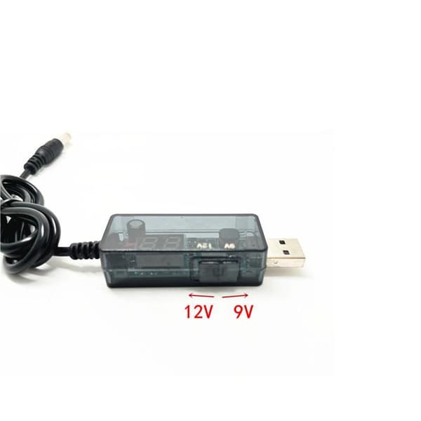 USB Boost Converter DC 5V til 9V 12V Step Up Converter Kabel 3.5