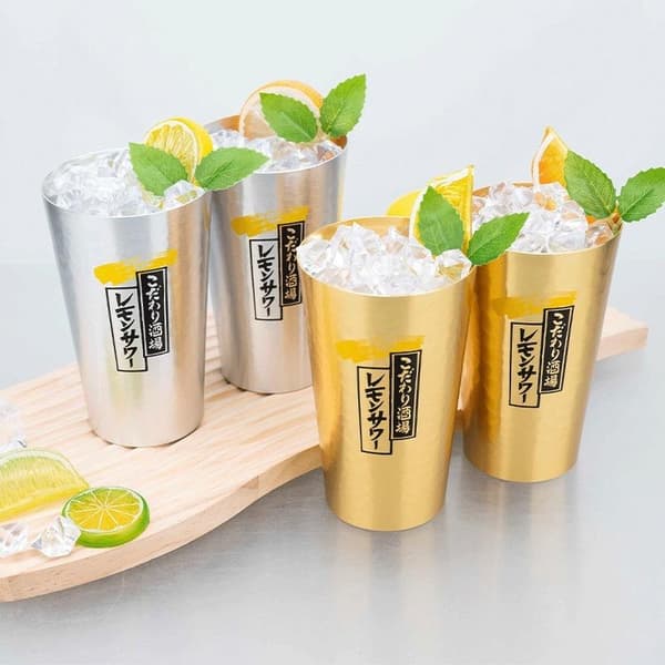 1/5/6 st aluminiumölmuggar set återanvändbar dryckesmugg för öl A2