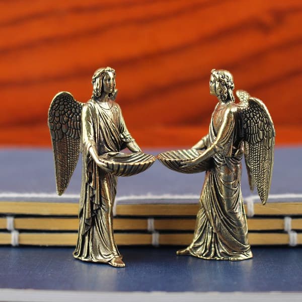 Messingstatue av en engel - Liten kreativ bronsepynt A